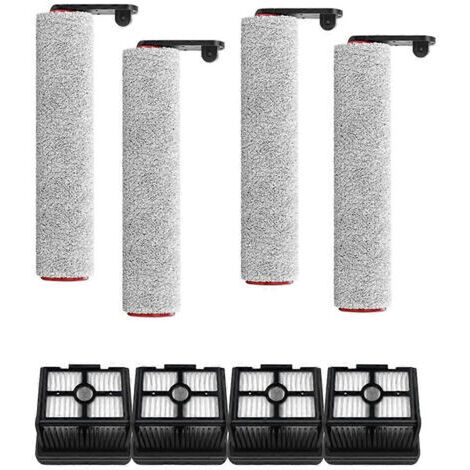 BARKBUSTERS Pièces de rechange pour aspirateur eau et poussière Dreame H12 Pro / H12 Plus / H12 Core : brosse douce, rouleau et filtre HEPA.