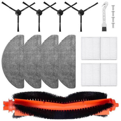 BARKBUSTERS Pièces de rechange pour aspirateur robot Honiture V8 Pro et Lubluelu L20 : brosse latérale principale, filtre HEPA et lingette de nettoyage.