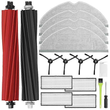 BARKBUSTERS Pièces détachées pour aspirateur robot Roborock S8 Pro Ultra : double brosse principale, brosse latérale, filtre HEPA, lingettes de nettoyage