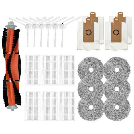BARKBUSTERS Pièces détachées pour aspirateur robot Xiaomi Lydsto W2 / Kyvol S60 / IRiver AICLE INS-200 : filtre, serpillière et sac à poussière