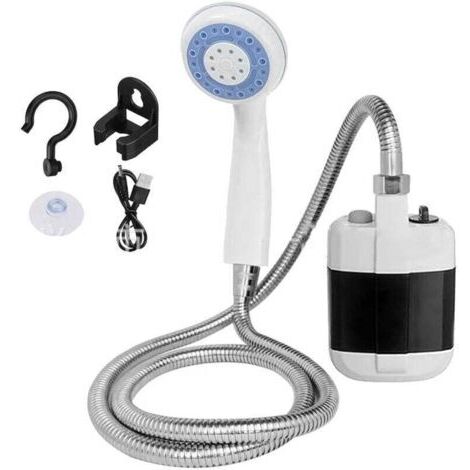 BARKBUSTERS Pompe de douche de camping alimentée par batterie électrique ABS de douche portable pour une utilisation en extérieur