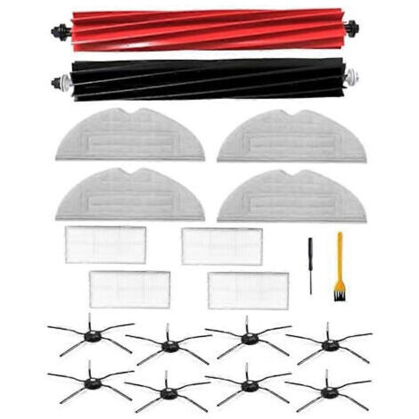 BARKBUSTERS Pour aspirateur robot Roborock S8 / S8+ / S8 Pro Ultra : brosse principale latérale, filtre HEPA, lingette de nettoyage et sacs à poussière