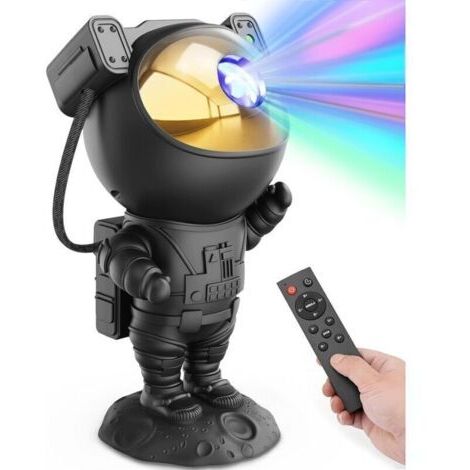 BARKBUSTERS Projecteur d'étoiles et de galaxie - Projecteur spatial pour astronautes , plafonnier LED avec nébuleuse et minuterie , télécommande , décoration esthétique pour chambre d'enfant , noir