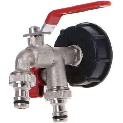 BARKBUSTERS Robinet extérieur Robinet Laiton de Vidange Double Sortie,DOUBLE VANNES 1/2 \