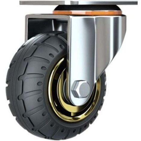 BARKBUSTERS  Roulette，Roues Universelles En Caoutchouc - Roues De Remplacement De Chariot, Roulettes à Plaque Pivotante, Roues Plates En Caoutchouc, Roues En Cao-1pcs(Size:3\