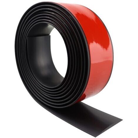 BARKBUSTERS  Seuil de porte adhesif PVC profil de transition barre de seuil de porte bande de transition de sol bande de recouvrement (2m×5cm, noir)