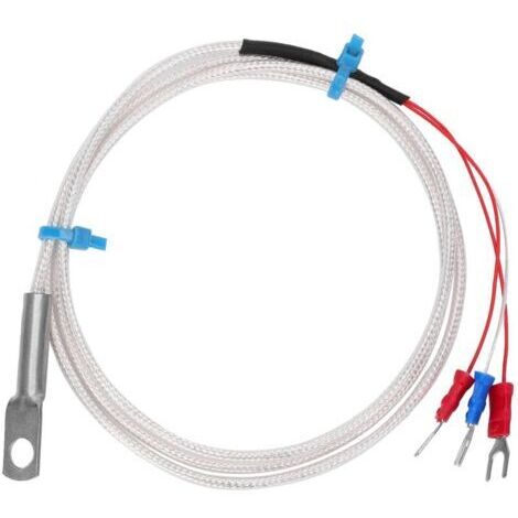 BARKBUSTERS  Sonde de capteur de température SMD PT100 résistance de thermistance en forme de bouton sonde de mesure haute température type de patch à trou rond pour centrale(5m)