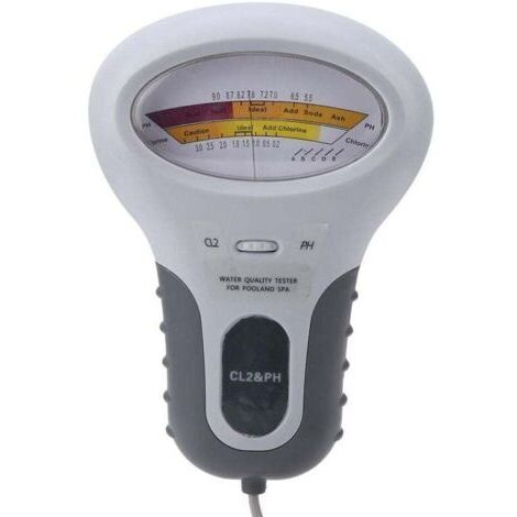 BARKBUSTERS Testeur de Chlore et de pH CL2,Testeur Numérique LCD Multifonction,Testeur de Niveau de Chlore avec Sonde,Pour La Piscine et Le Spa
