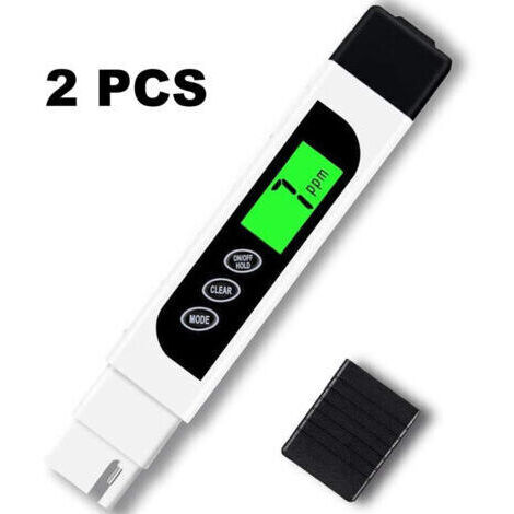 BARKBUSTERS Testeur TDS 2 pièces, 3 en 1 TDS, EC et température, testeur PPM pour eau potable, kits de test d'eau numériques, aucune installation requise