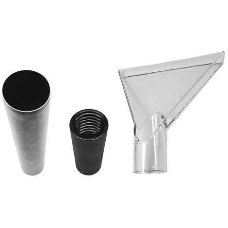 BARKBUSTERS Tête de raclette transparente de 38 mm, joint en caoutchouc souple, tête transparente, tube en acier inoxydable, embout pour aspirateur eau et poussière