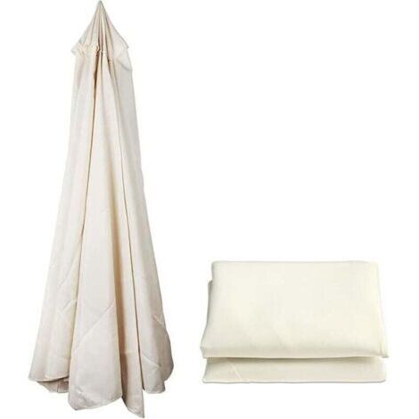 BARKBUSTERS  Toile de rechange pour parasol d'extérieur, toile imperméable blanc cassé, diamètre 3 m (pour parasols à 8 baleines)
