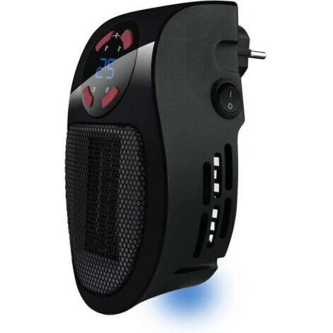 BARKBUSTERS Tropicano Plug Heater - Mini radiateur électrique céramique 1500W, Léger et compact, Thermostat réglable, 2 puissances, Fonction ventilateur, Technologie PTC, Blanc