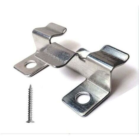 BARKBUSTERS Vtizikl Lot de 100 clips de fixation pour terrasse en composite avec vis en acier inoxydable（hauteur 1 cm）