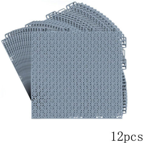 BARKBUSTERS12 dalles de drainage pour piscine, tapis de sol pour terrasse, revêtement de sol en plastique emboîtable pour salles de douche