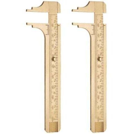 BARKBUSTERS2 pièces Outils de mesure,Pied à coulisse de poche,Règle en laiton,Pied à coulisse coulissant en laiton,Pied à coulisse portatif,Convient pour la men