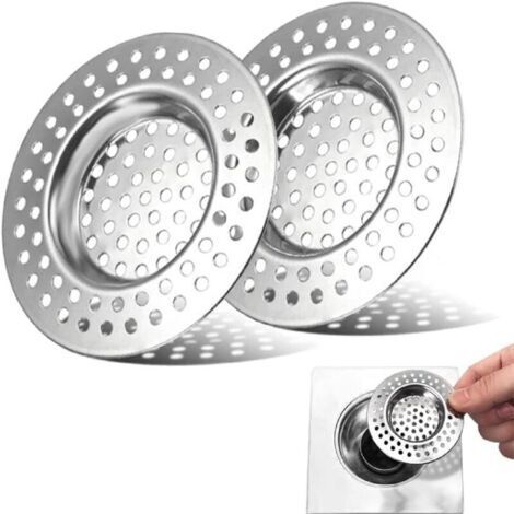 BARKBUSTERS2pcs acier inoxydable évier sèche - linge, douche filtre à cheveux Mesh, évier filtre de drainage, grille d'évier de cuisine, salle de bains évier de cuisine accessoires de drainage