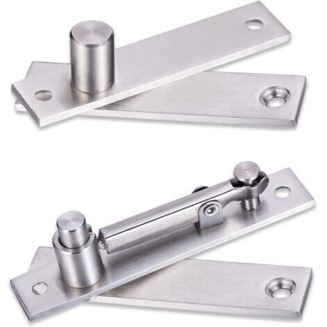 BARKBUSTERSCharnière de porte pivotante dissimulée à 360 degrés en acier inoxydable robuste avec vis de réglage pour portes en bois et étagères