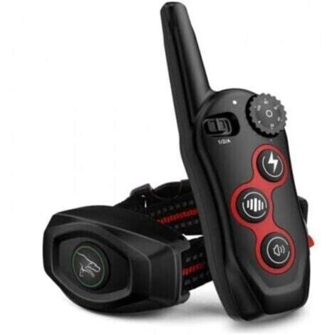 BARKBUSTERSCollier anti-aboiement 2 en 1 avec télécommande - Collier étanche et antichoc, 3 modes d'entraînement, bip, vibration, plage de vibrations 400 m