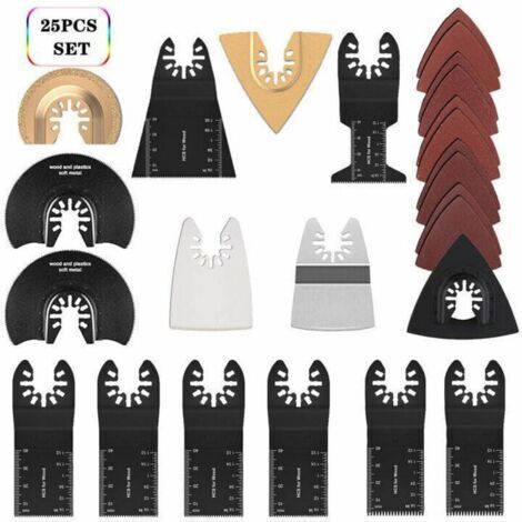 BARKBUSTERSLame de scie universelle pour outil multifonction oscillant, 25 pièces, pour Fein Multimaster, Dremel, Bosch et plus encore