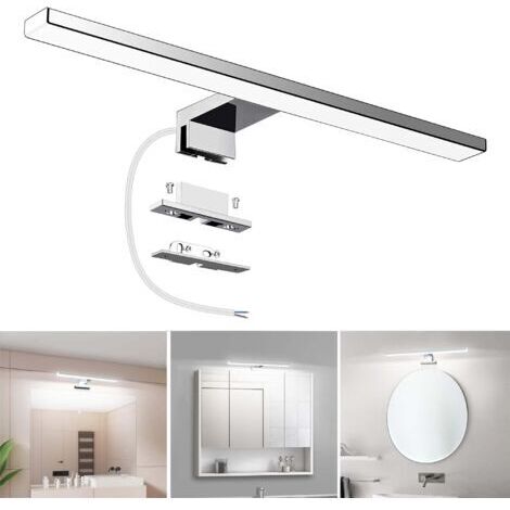 BARKBUSTERSLampe de miroir LED, lampe de miroir de salle de bain blanc neutre 4000 K, étanche et sans scintillement, lumière d'armoire pour miroirs, 30 cm