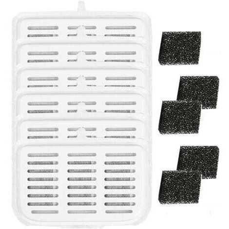 BARKBUSTERSLot de 11 filtres pour Petkit Max3 Pet Water Fountain, Le Charbon Actif Haute densité Peut filtrer Les odeurs et Les impuretés dans l'eau (6 filtres + 5 éponges)