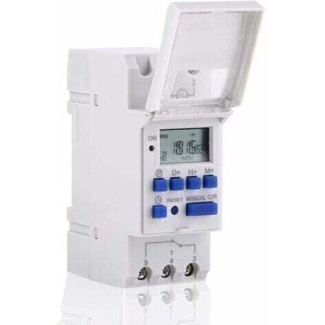 BARKBUSTERSMinuteur numérique LCD, Minuterie programmable numérique Affichage LCD Interrupteur horaire programmable hebdomadaire Relais temporisé 16on & 16off minuterie(220V)--TRIMEC
