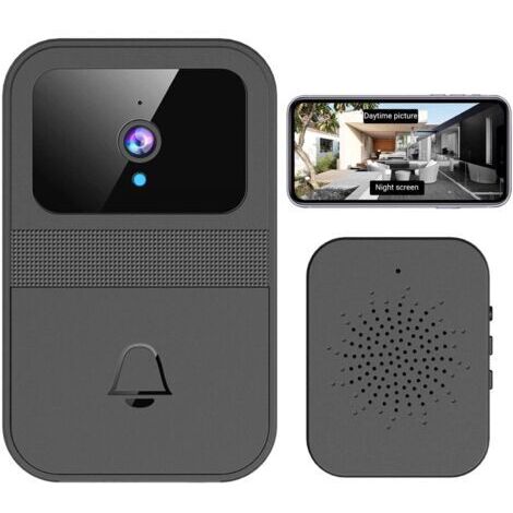 BARKBUSTERSSonnette Wi-Fi sans fil avec vision nocturne et changeur de voix pour la maison