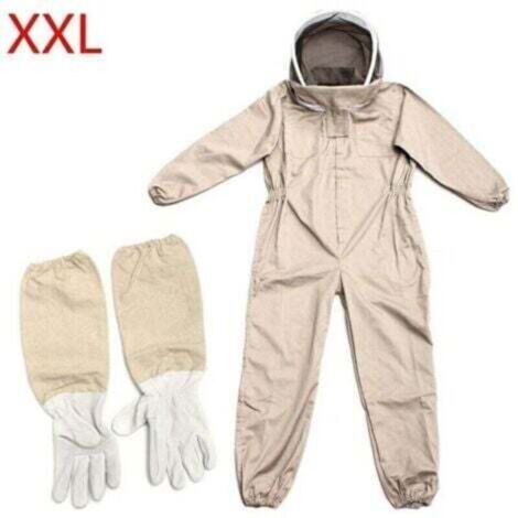 BARKBUSTERSTenue d'apiculture - Vêtement d'apiculture - Protection complète du corps - Gants pour débutants - Couleur café - Taille XXL--
