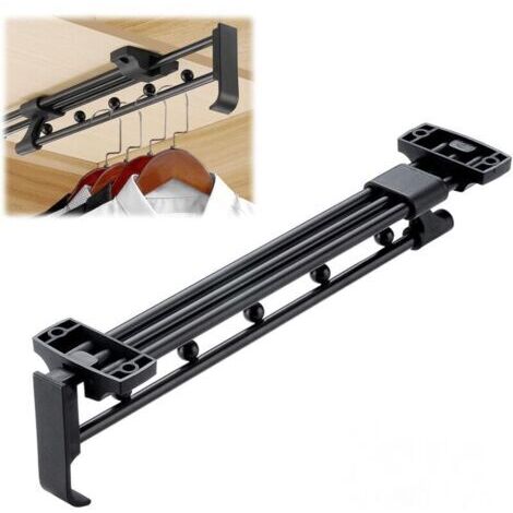 BARKBUSTERSTringle de penderie coulissante télescopique robuste de 30 cm, support de rangement pour cintres, tringle de penderie rétractable
