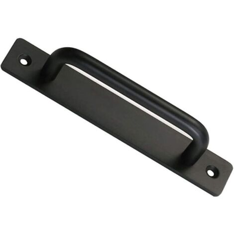 Barn door handle, perfect sliding barn door handle including 2 screws - black, 150 mm