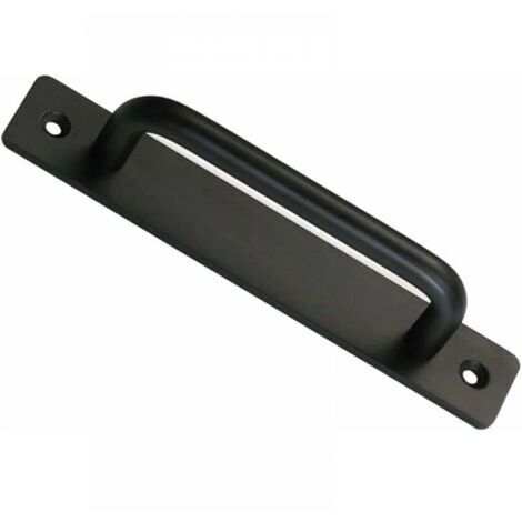 Barn Door Handle, Sliding Barn Door Handle Perfect for Gate Cabinet Closet Drawer Shed Garage Includes 2 Screws - Black, 150mm