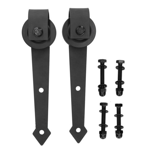 Barn Door Hanging Wheel Carbon Steel Pulley Roller with Screw Sliding Door Hardware Kit