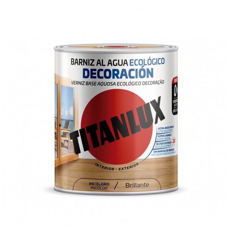 

Titanlux - Barniz mad bri. 750 ml cao al agua ecologico decoracion inte