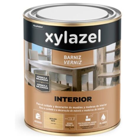 Barniz interior al agua satinado xylazel 250 ml roble