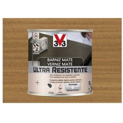 Barniz interior al agua ultra resistente mate 250 ml roble o