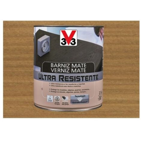 Barniz interior al agua ultra resistente mate 750 ml roble o