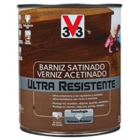 Barniz interior al agua ultra resistente mate 750 ml wengue