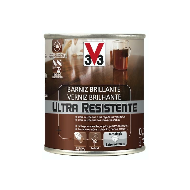 

Barniz interior ultra resistente brillante - incoloro 2.5 L