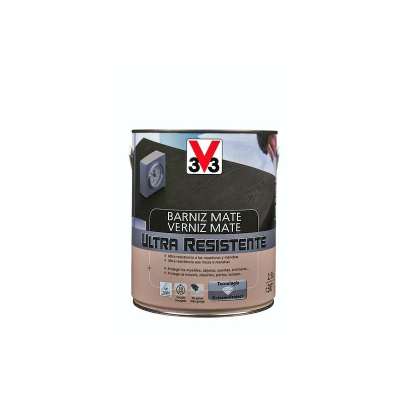

Barniz interior ultra resistente mate 750mL incoloro 2.5 L