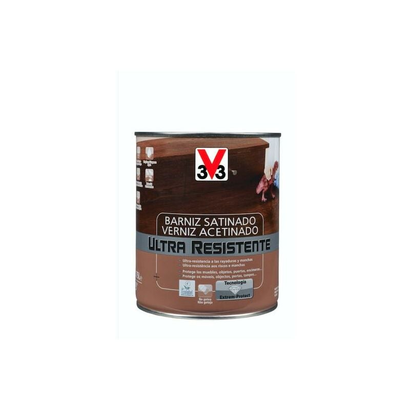 

V33 - Barniz interior ultra resistente satinado - incoloro 2.5 L