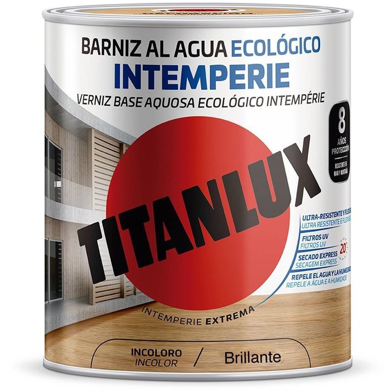 

Barniz al agua Ecológico Intemperie Brillante Titanlux | 2,5 L