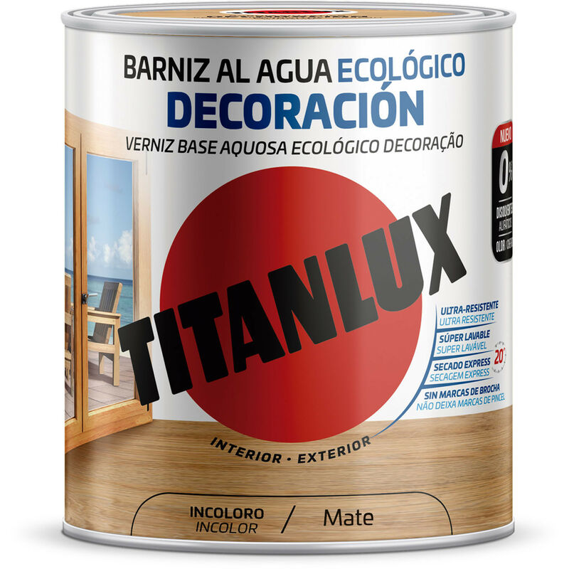 

Titanlux - Barniz Mad Mate 2,5 Lt Inc. Al Agua Ecologico Decoracion Int