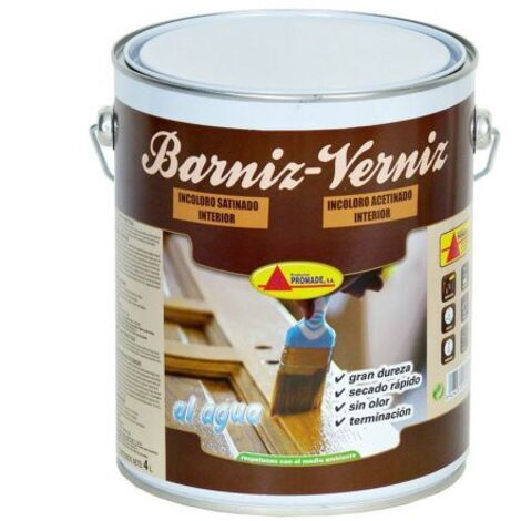 Barniz Madera Interior Satinado Al Agua 4 Lt Abts106 Promade
