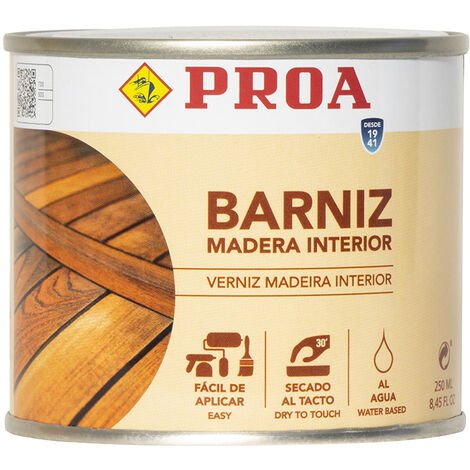 BARNIZ SATINADO AGUA INTERIOR, Wengue 0.25lts