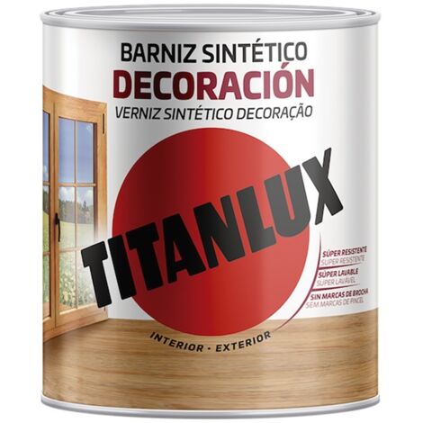 Barniz al agua ecológico Titanlux castaño Brillante