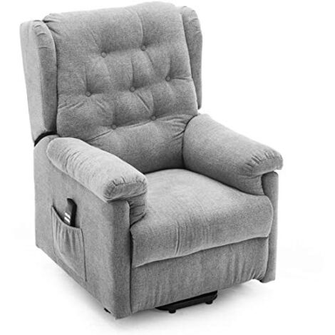BARNSLEY DUAL RISE FABRIC RECLINER GREY