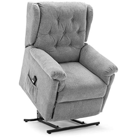 BARNSLEY FABRIC RISE RECLINER GREY
