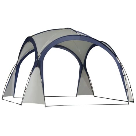 Barnum-Tente-Polyester-ProtectionSolaire-Etanche-Crème-Bleu-350x350x222cm