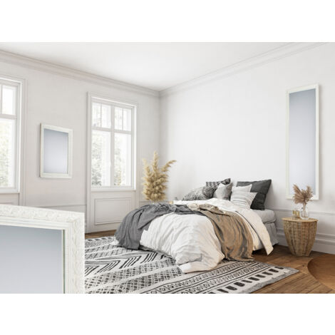 Barock Ganzköperspiegel & Wandspiegel mit Holzrahmen Weiß 50x150cm/55x70cm