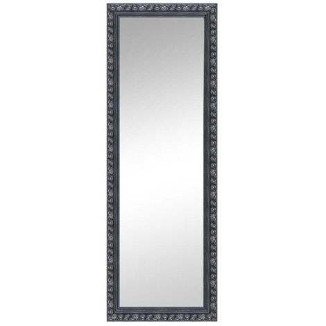 Barock Ganzkörperspiegel TANJA 50x150cm Holzrahmen Schwarz-Silber